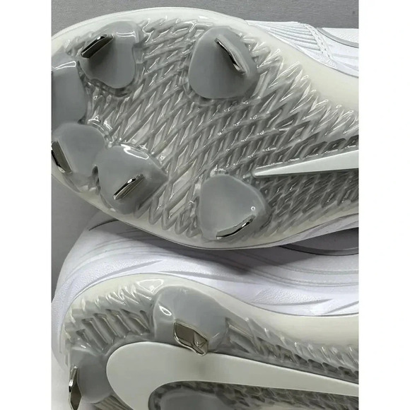 NIKE LUNARLON DRAGON PRO WOMEN'S SOFTBALL CLEATS WHITE GRAY SZ 7 - Picture 8 of 13